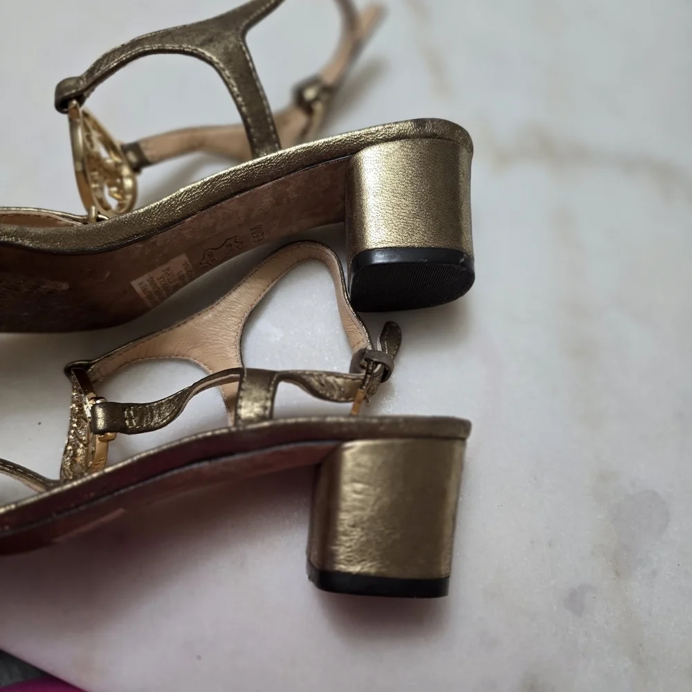 Tory Burch Metallic Gold Sandals